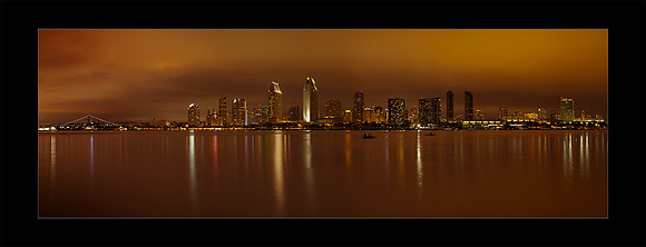 Pano 13x34 San Diego Nightscape working